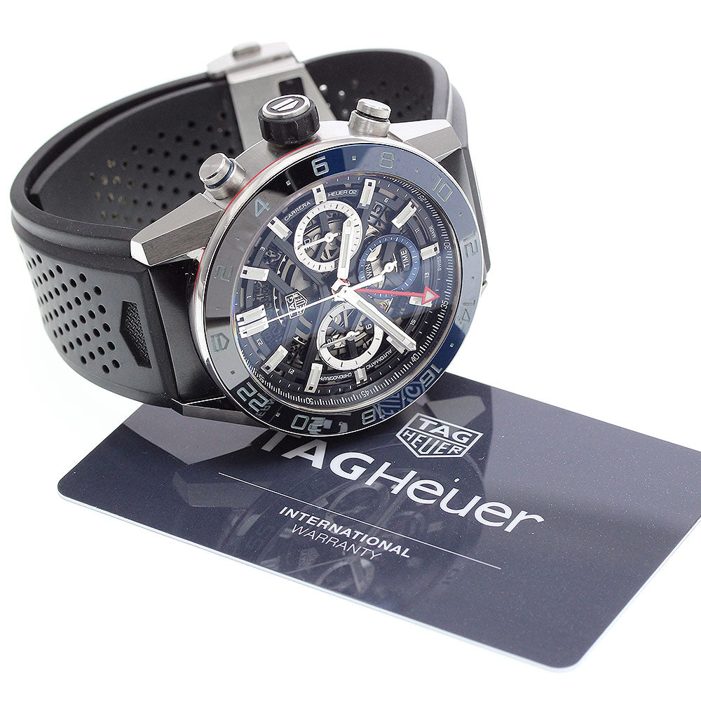 TAG Heuer CBG2A1Z Carrera Calibre Heuer 02 GMT Date Chronograph Automatic Men's Watch with Warranty