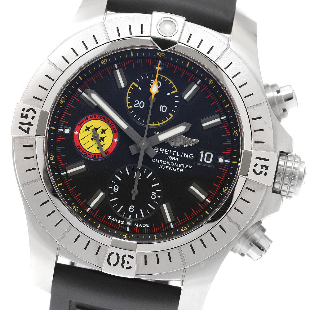 BREITLING A13317 Avenger Swiss Air Force Team Chronograph Automatic Men's Watch (Good Condition)