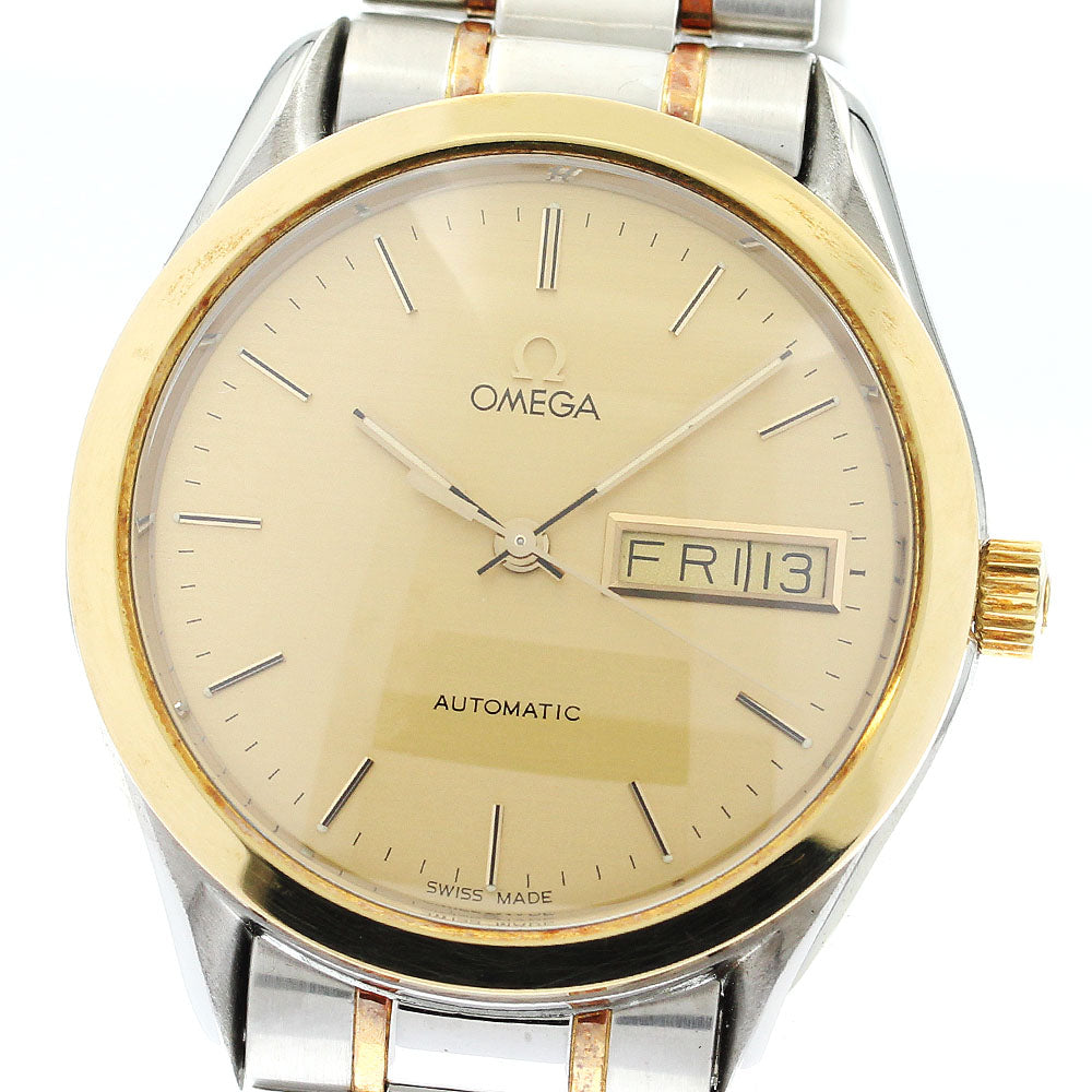 OMEGA 5120.10/166.0299/366.0899 Classic Cal.2836-2 YG combination automatic men's watch good condition.