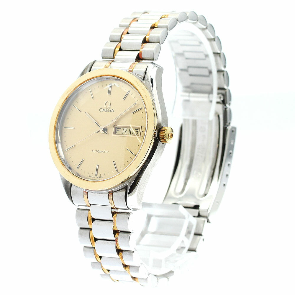 OMEGA 5120.10/166.0299/366.0899 Classic Cal.2836-2 YG combination automatic men's watch good condition.