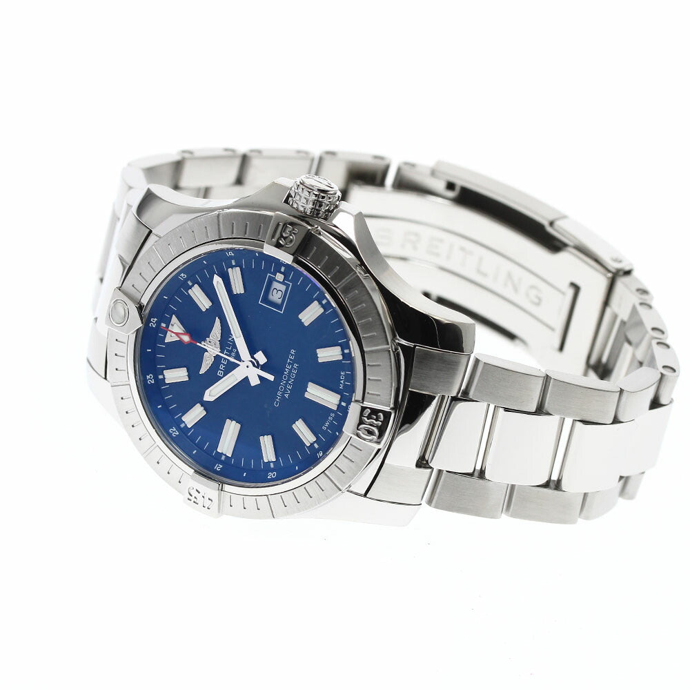BREITLING A17318 Avenger Automatic 43 Date Automatic Men's Watch Excellent Condition with Inner Box and Warranty Card.