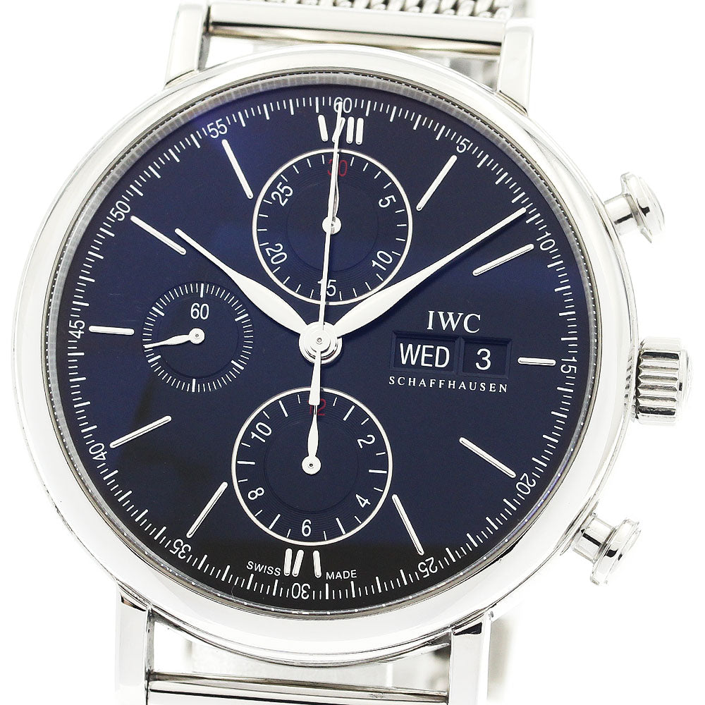 IWC SCHAFFHAUSEN IW391010 Portofino Chronograph Day-Date Automatic Men's Watch with Warranty Card