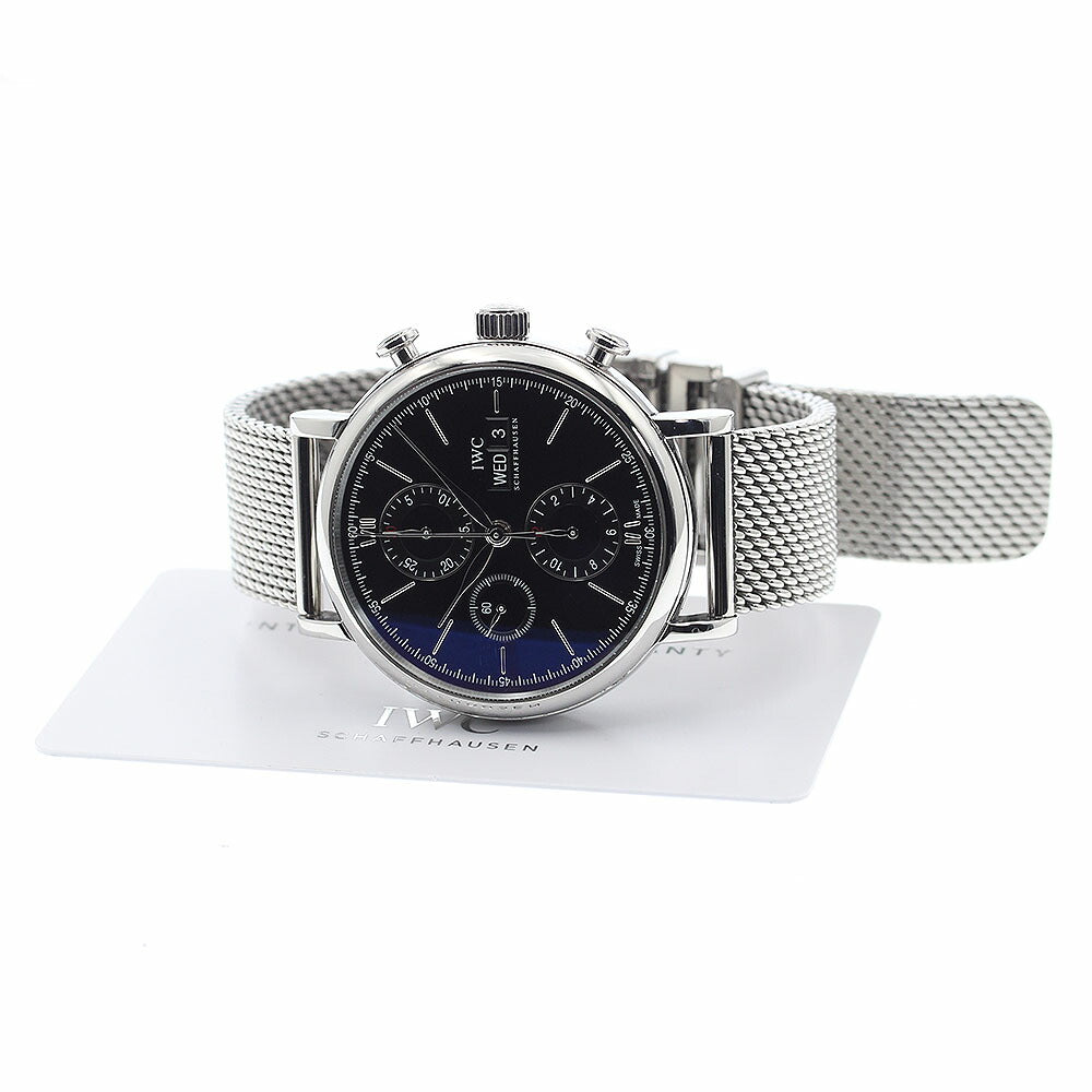 IWC SCHAFFHAUSEN IW391010 Portofino Chronograph Day-Date Automatic Men's Watch with Warranty Card