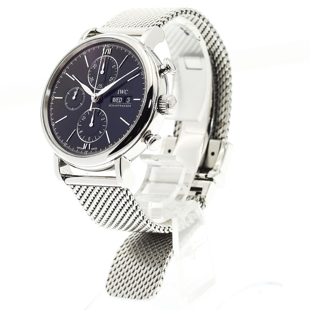 IWC SCHAFFHAUSEN IW391010 Portofino Chronograph Day-Date Automatic Men's Watch with Warranty Card