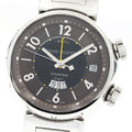 LOUIS VUITTON Q1151 Tambour GMT Reveil Alarm Automatic Men's Watch (Good Condition)