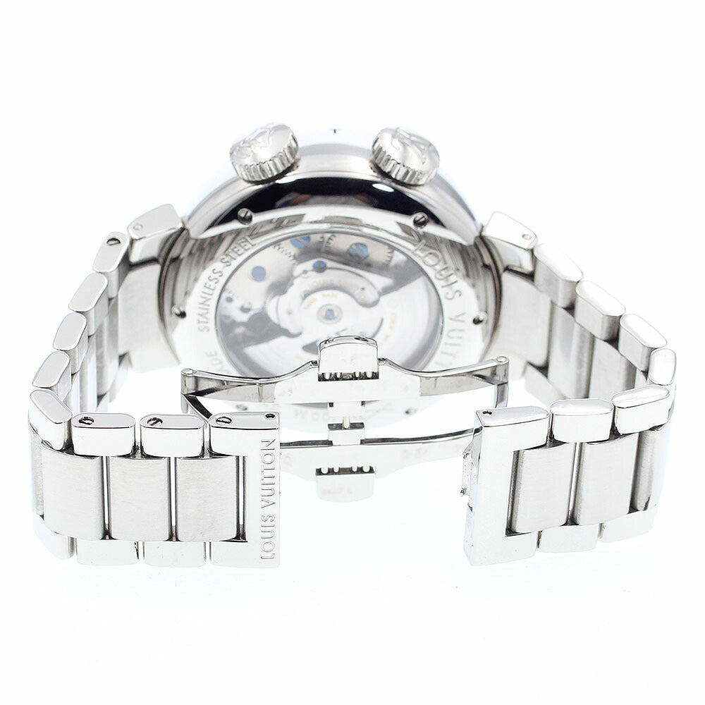 LOUIS VUITTON Q1151 Tambour GMT Reveil Alarm Automatic Men's Watch (Good Condition)