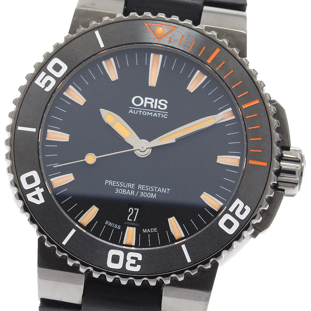 Belt junk ORIS 7653 Aquis Date Automatic Men's Watch with Box and Warranty