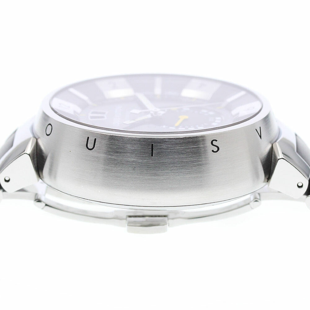 LOUIS VUITTON Q109G Tambour in Black Power Reserve Date Automatic Men's Watch (Good Condition)