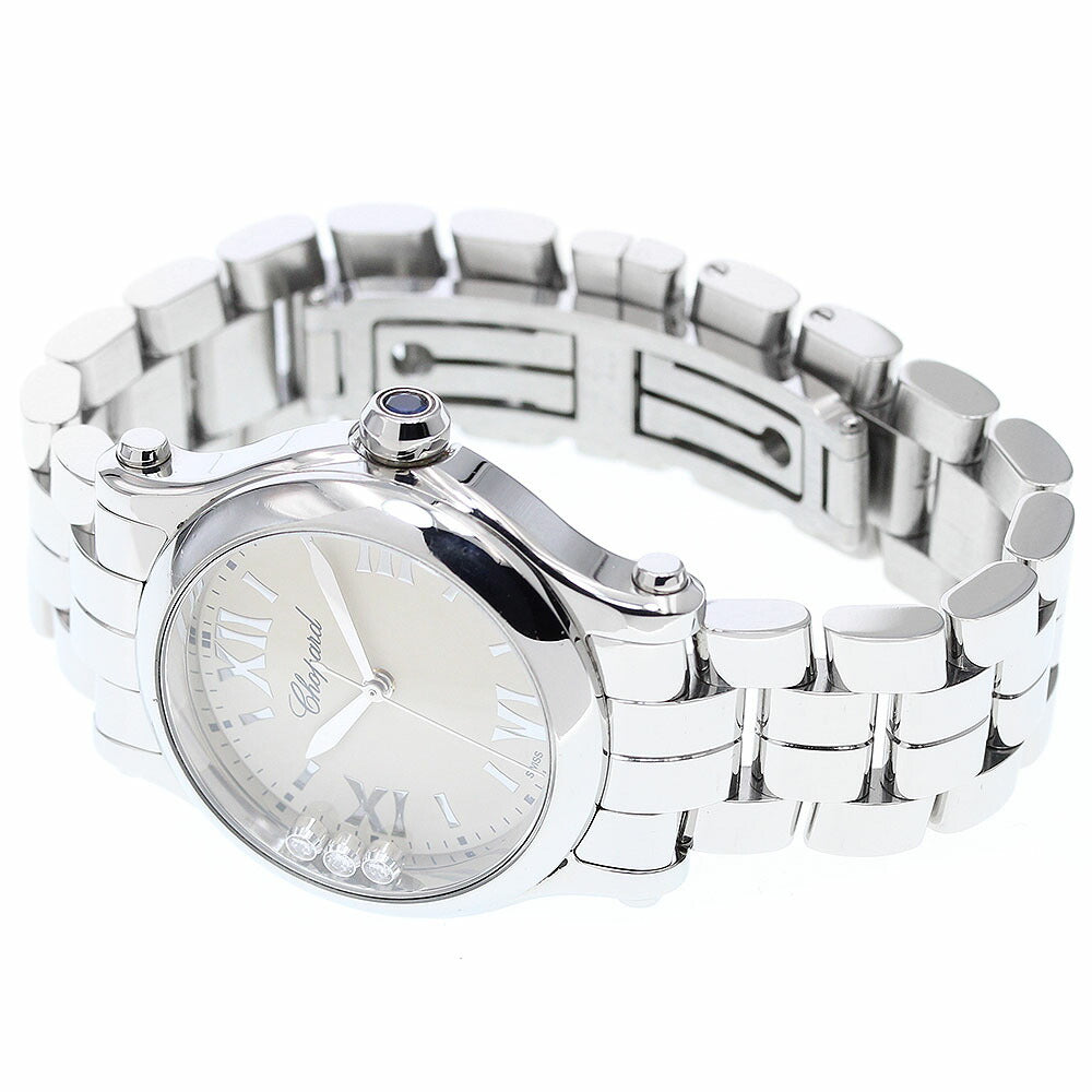 Chopard 278590-3002 Happy Sport 3-Diamond Quartz Women's Watch Excellent Condition with Box and Warranty.