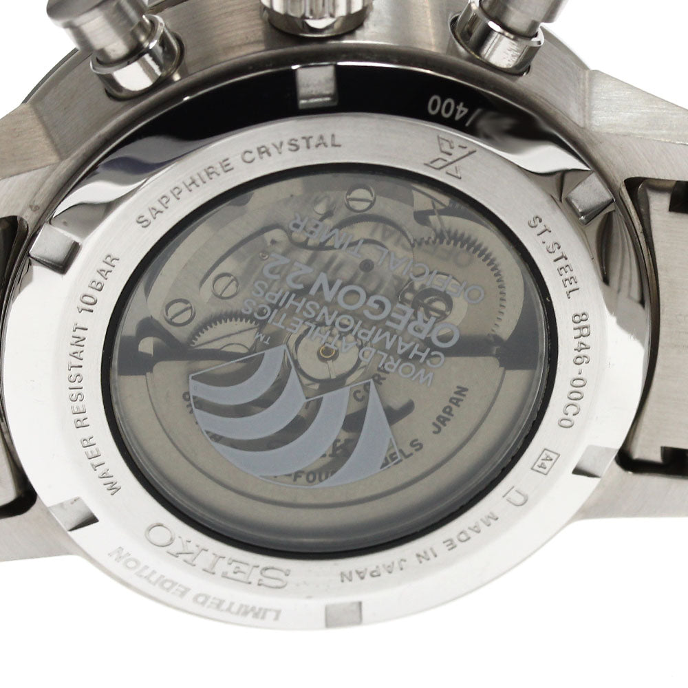 SEIKO SBEC015/8R46-00C0 Prospex Speedtimer World Athletics Championships Oregon Limited Edition Automatic Men's Watch Excellent Condition with Box and Warranty Card