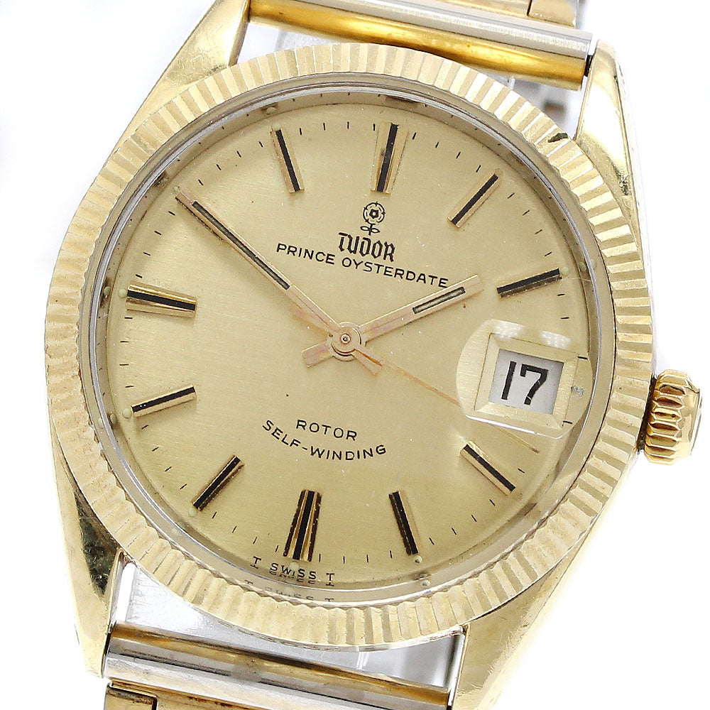 TUDOR 7990/5 Prince Oysterdate YG Bezel Automatic Men's Watch