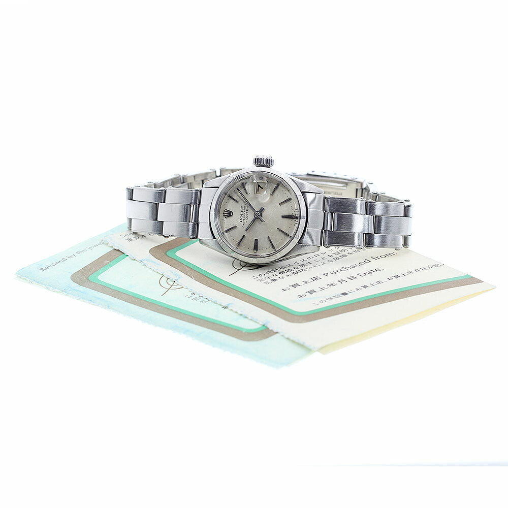 ROLEX 6519 Oyster Perpetual Date cal.1161 Automatic Ladies' Watch with Warranty Card