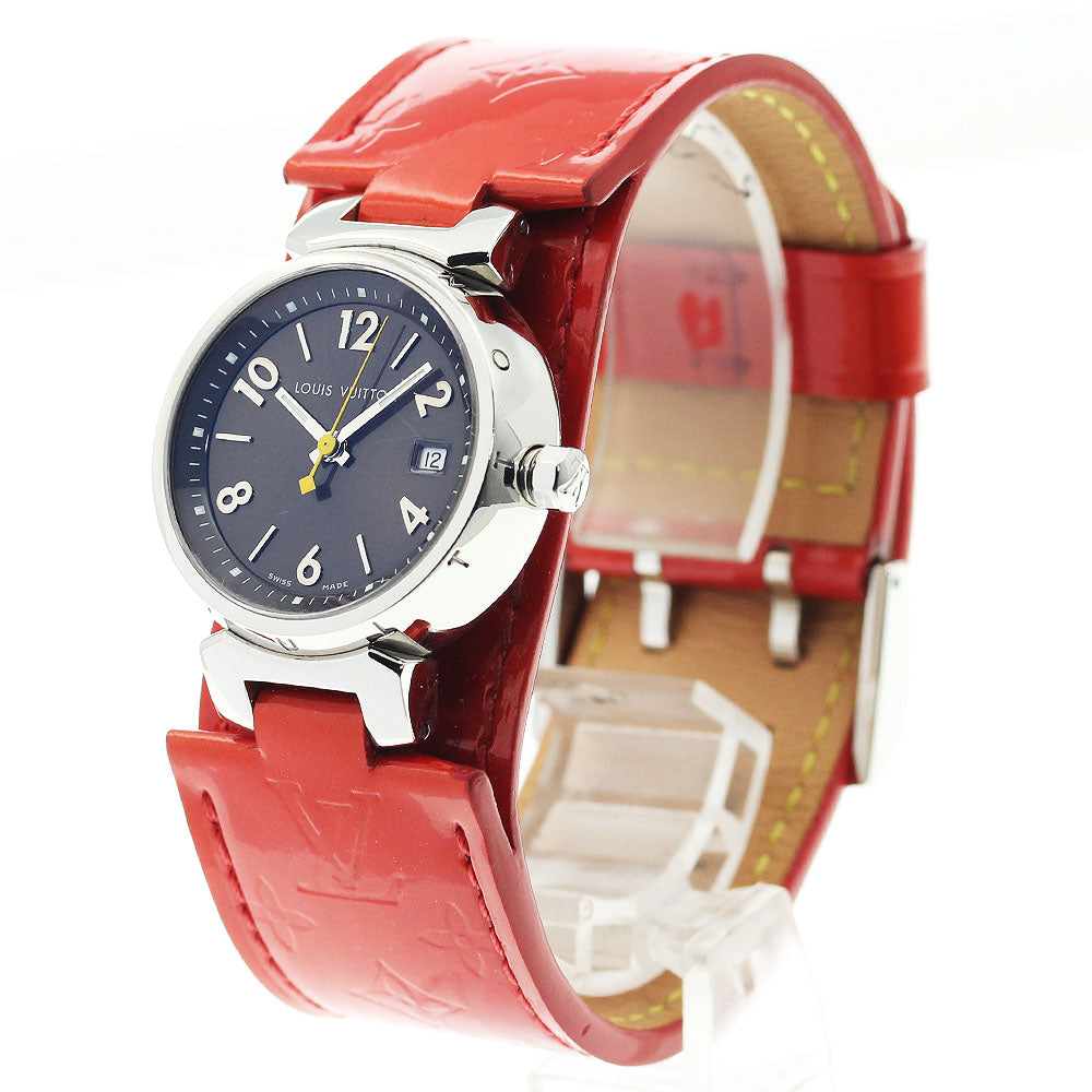 LOUIS VUITTON Q1211 Tambour Date Quartz Ladies Watch (Good Condition)