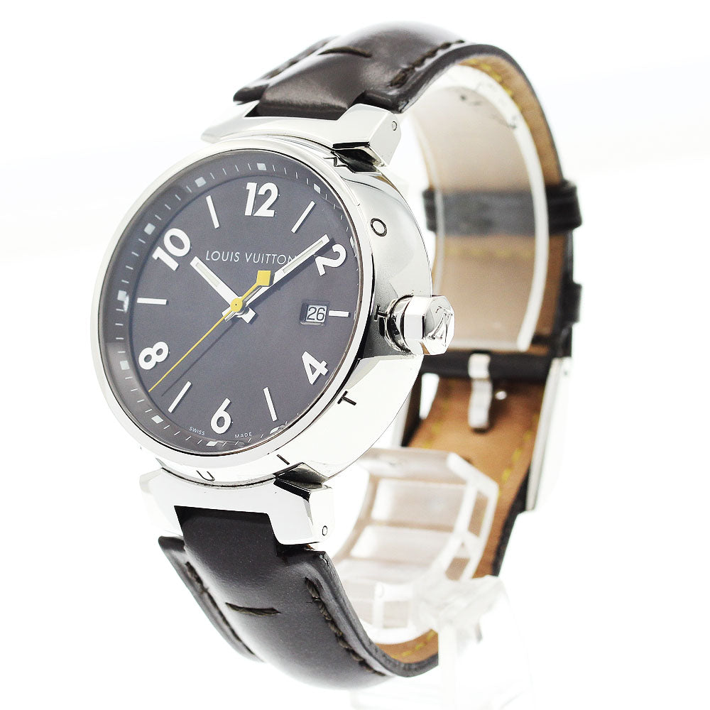 LOUIS VUITTON Q1111 Tambour Date Quartz Men's Watch