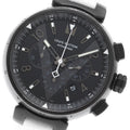 LOUIS VUITTON Q1A62Z Tambour Chronograph Automatic Men's Watch with Box and Warranty Card