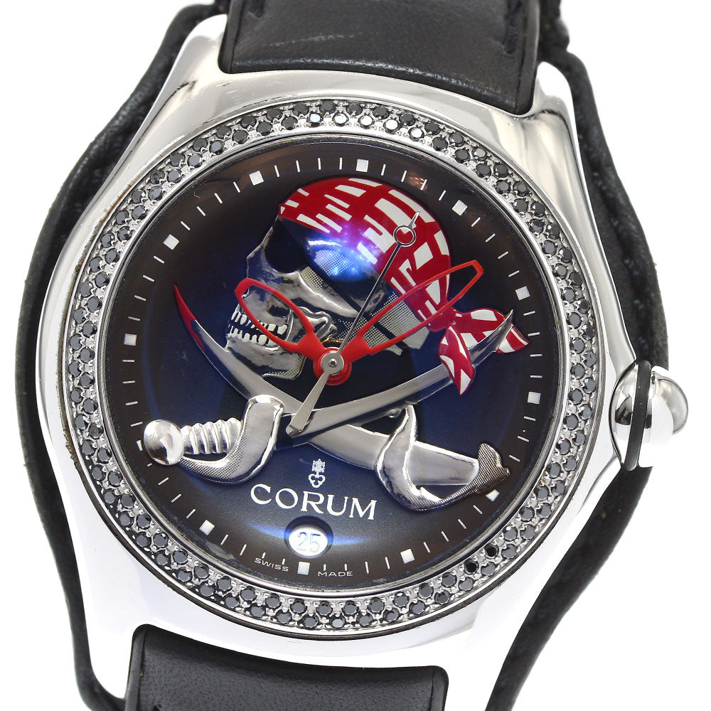 CORUM 082.157.49 Bubble Privateer Black Diamond Bezel Automatic Men's Watch with Warranty