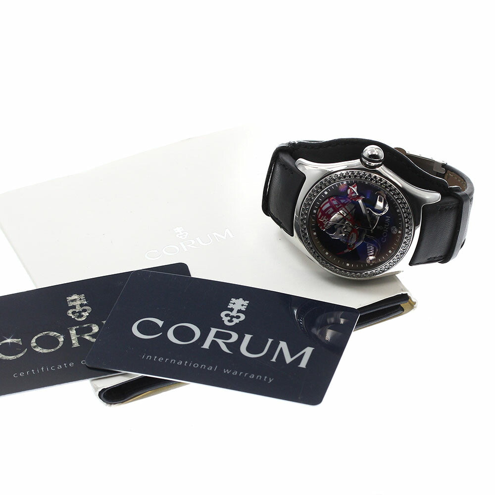 CORUM 082.157.49 Bubble Privateer Black Diamond Bezel Automatic Men's Watch with Warranty