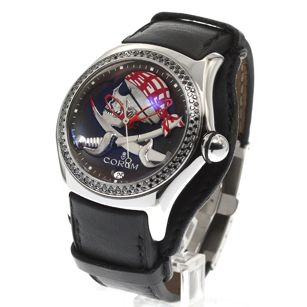 CORUM 082.157.49 Bubble Privateer Black Diamond Bezel Automatic Men's Watch with Warranty