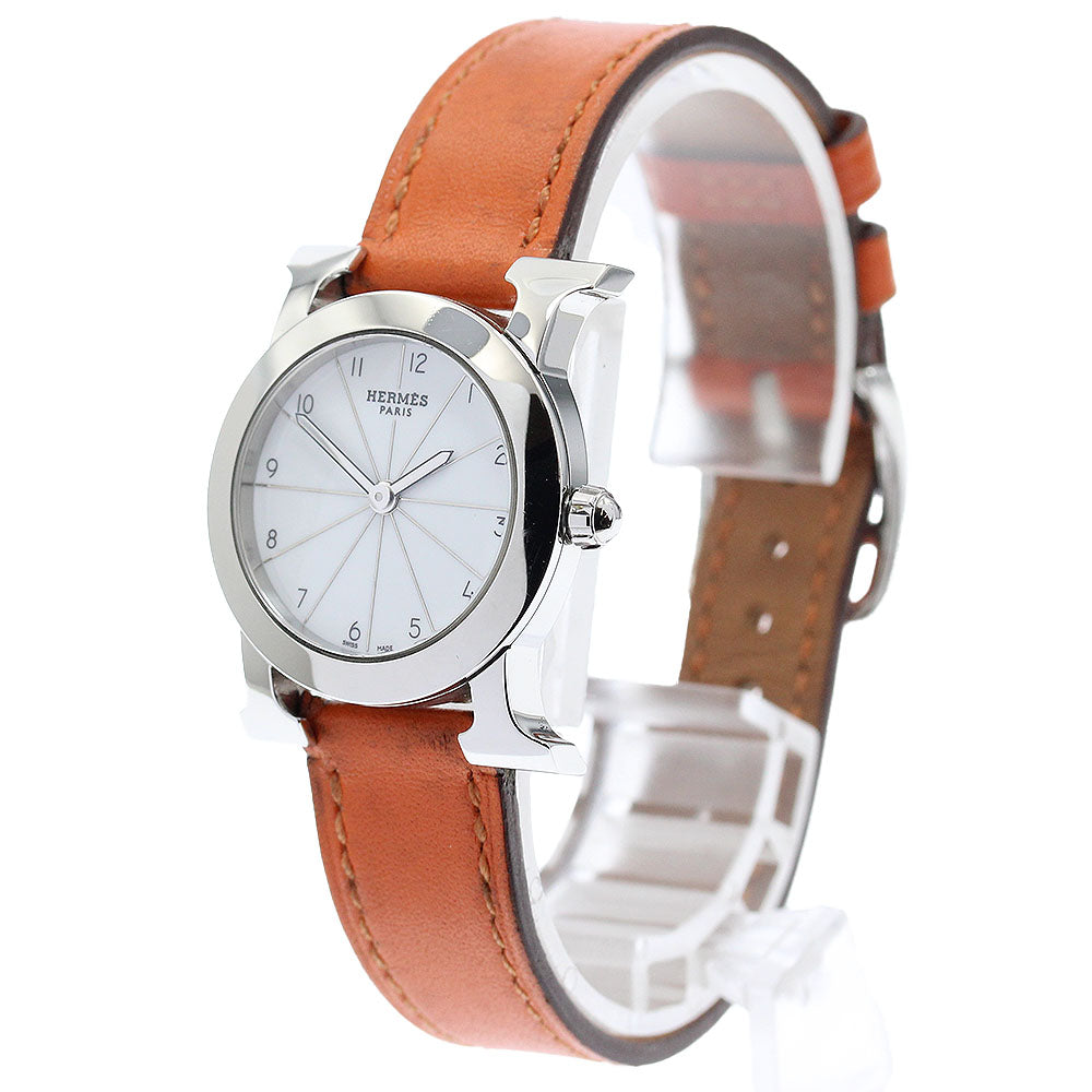 HERMES HR1.210 H-Watch Ronde Quartz Ladies' Watch with Inner Box and Warranty Card