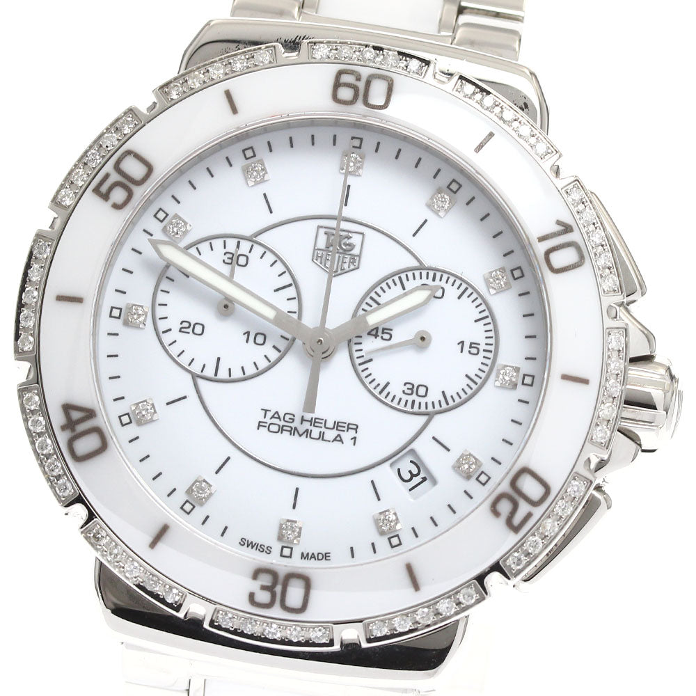 TAG Heuer CAH1213.BA0863 Formula 1 Chronograph Diamond Quartz Men's Watch (Good Condition)