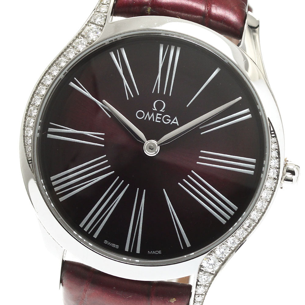 OMEGA 428.18.36.60.11.001 De Ville Tresor Diamond Bezel Quartz Ladies Watch with Box and Warranty Card