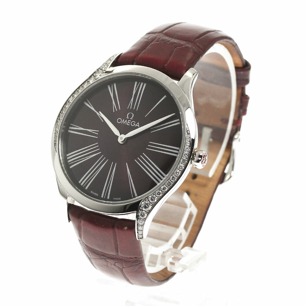 OMEGA 428.18.36.60.11.001 De Ville Tresor Diamond Bezel Quartz Ladies Watch with Box and Warranty Card