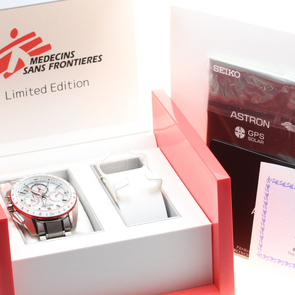 SEIKO SBXC091/5X53-0BH0 Astron Global Line Sport 5X Doctors Without Borders Solar Radio Controlled Men's Watch (Box and Warranty Included)