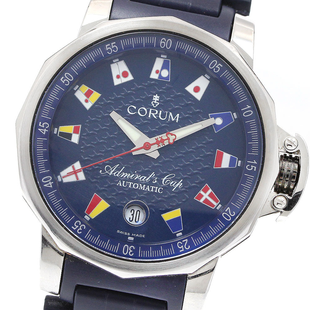 CORUM 082.833.20 Admiral's Cup Trophy 41 Date Automatic Men's Watch Excellent Condition with Warranty.