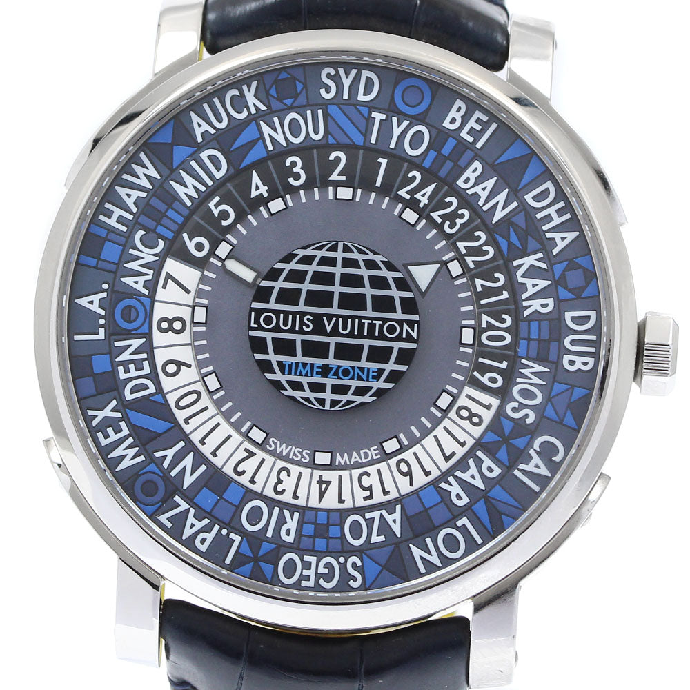 LOUIS VUITTON Q5D22 Escale Time Zone World Time Automatic Men's Watch