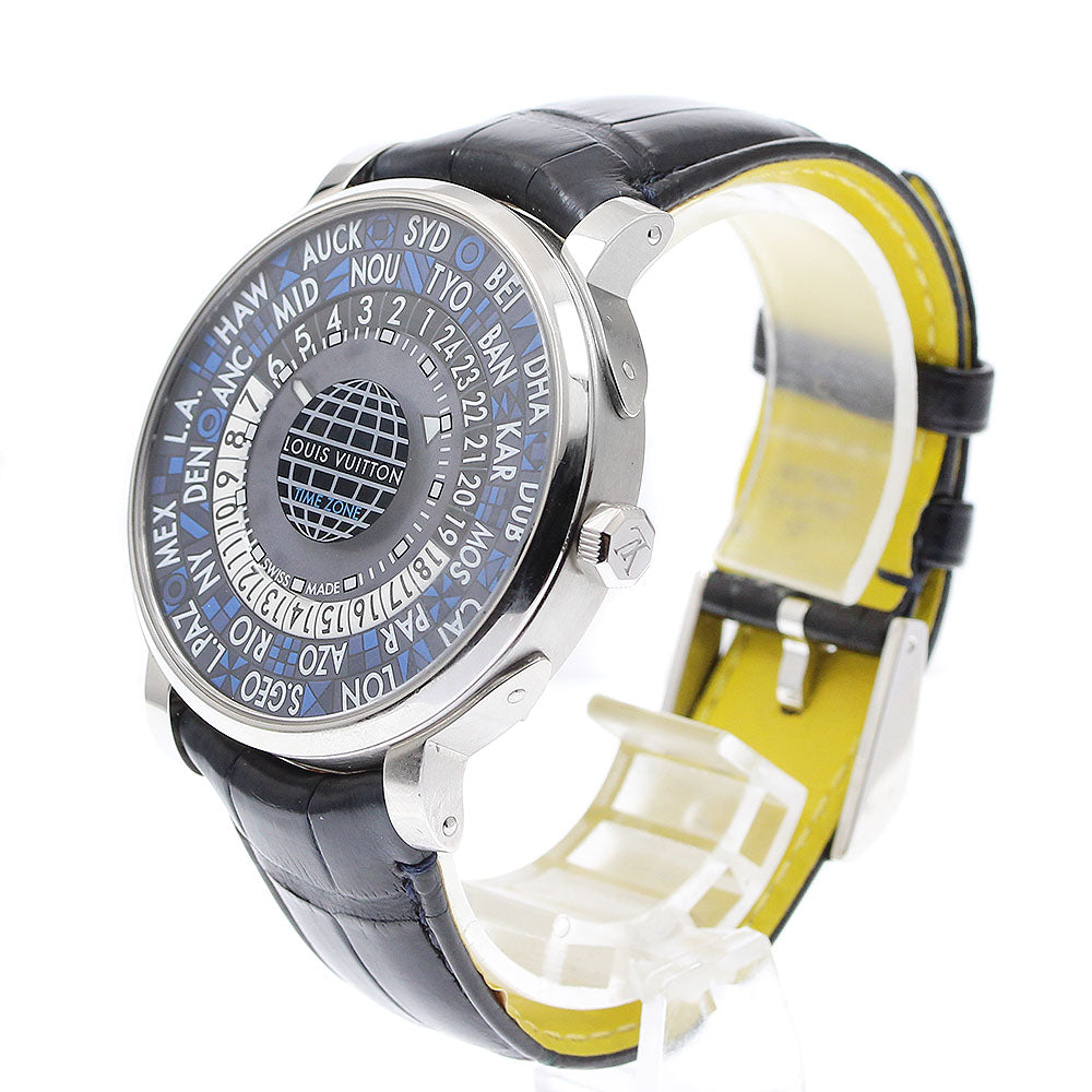 LOUIS VUITTON Q5D22 Escale Time Zone World Time Automatic Men's Watch