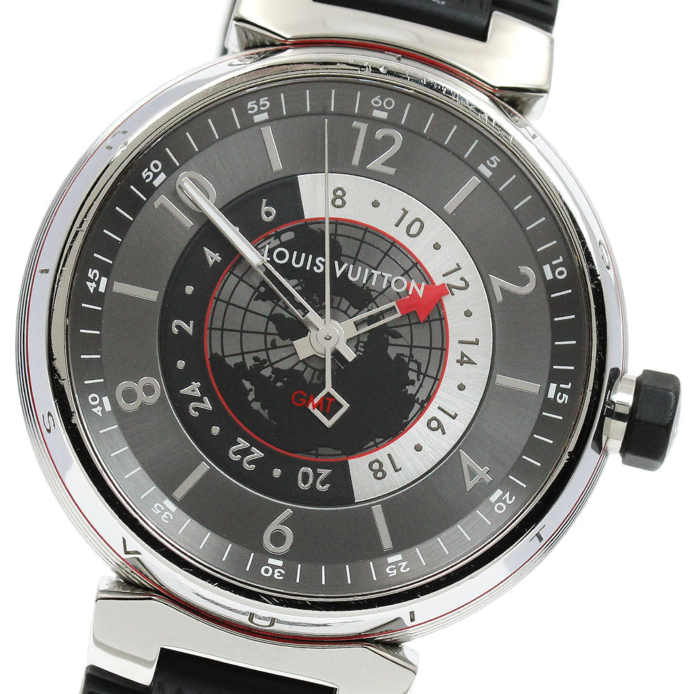 LOUIS VUITTON Q1D30 Tambour Graphite GMT Automatic Men's Watch