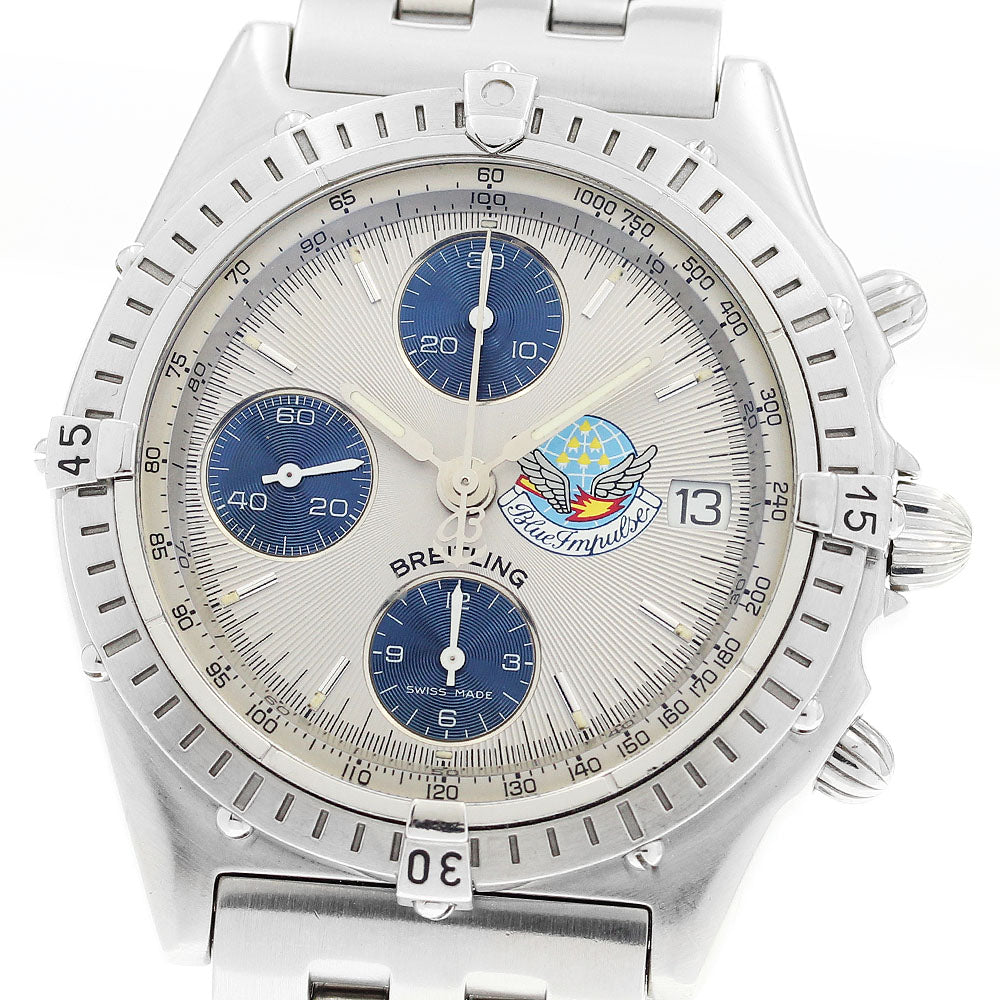 BREITLING A13048 Chronomat Blue Impulse Date Automatic Men's Watch with Warranty