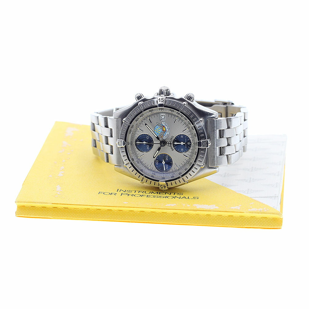 BREITLING A13048 Chronomat Blue Impulse Date Automatic Men's Watch with Warranty