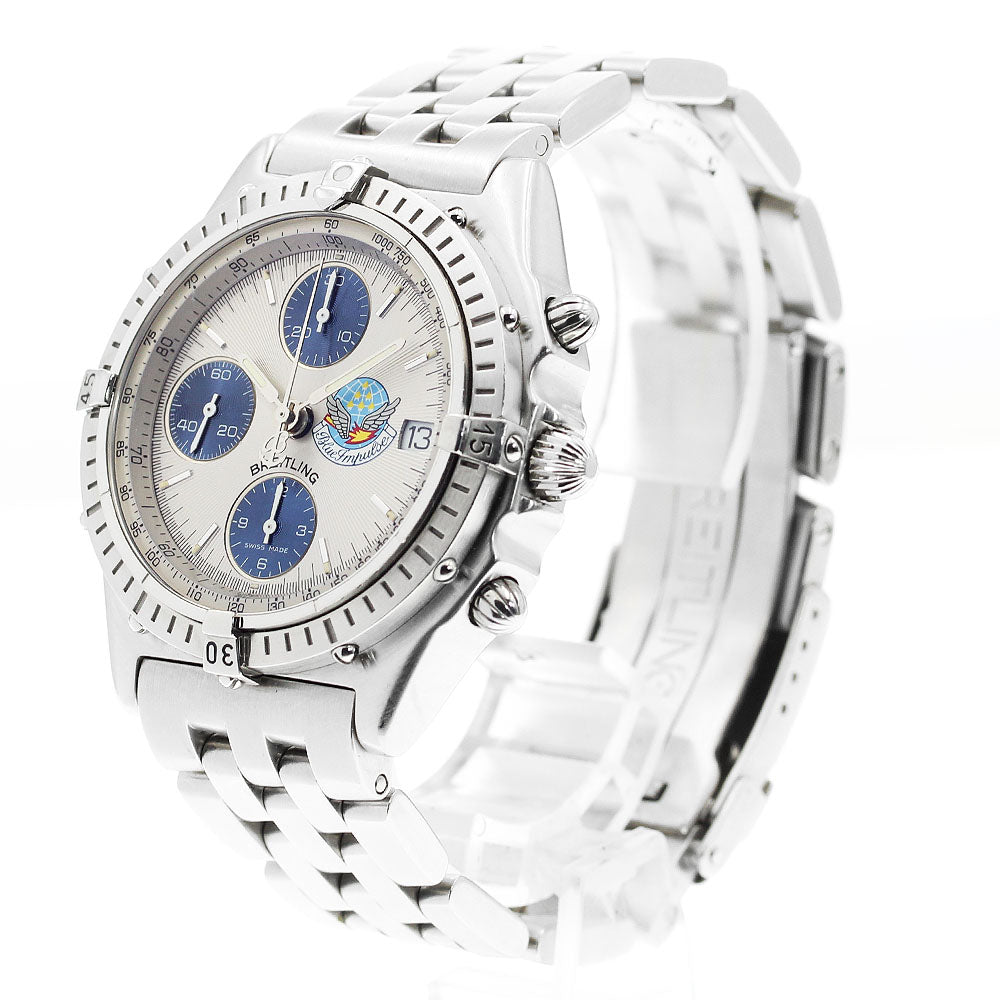 BREITLING A13048 Chronomat Blue Impulse Date Automatic Men's Watch with Warranty