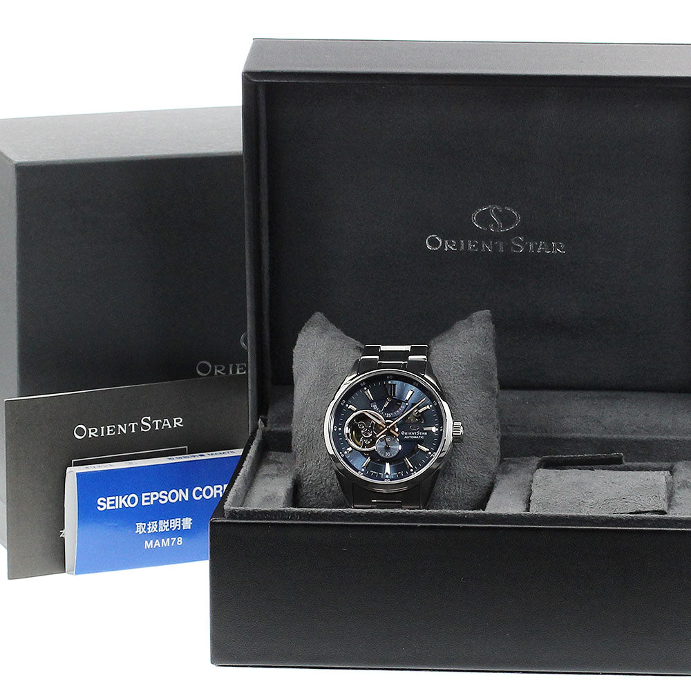 ORIENT F6F4-UAB0/RK-AV0009L Orient Star Modern Skeleton Power Reserve Automatic Men's Watch Excellent Condition with Box and Warranty Card