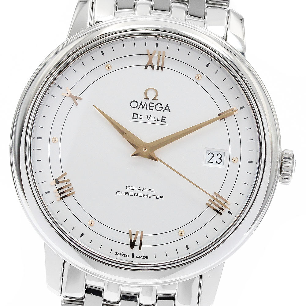 OMEGA 424.10.40.20.02.002 De Ville Prestige Co-Axial Date Automatic Men's Watch Excellent Condition with Warranty.
