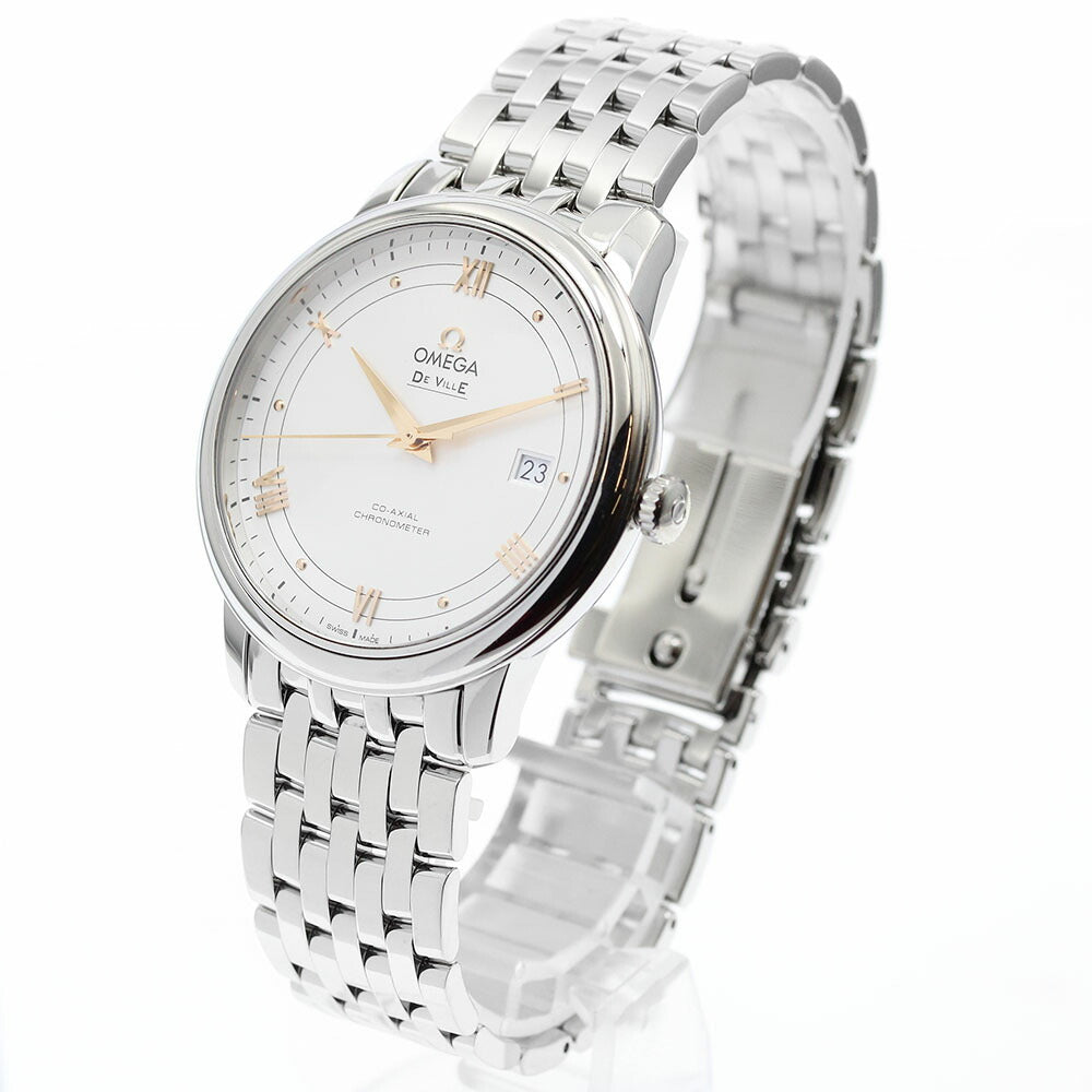OMEGA 424.10.40.20.02.002 De Ville Prestige Co-Axial Date Automatic Men's Watch Excellent Condition with Warranty.