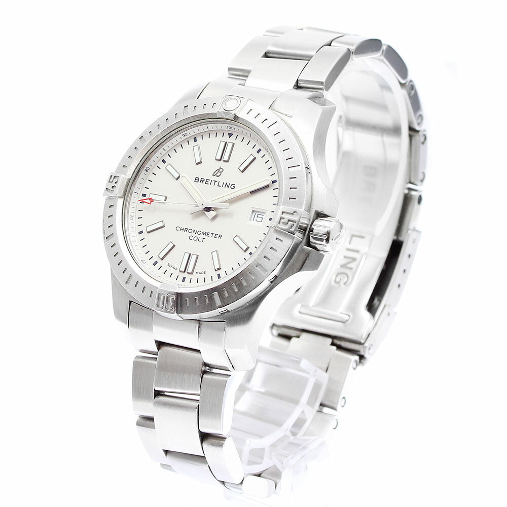 BREITLING A17313 Colt 41 Automatic Date Chronometer Self-winding Men's Watch with Inner Box and Warranty Card