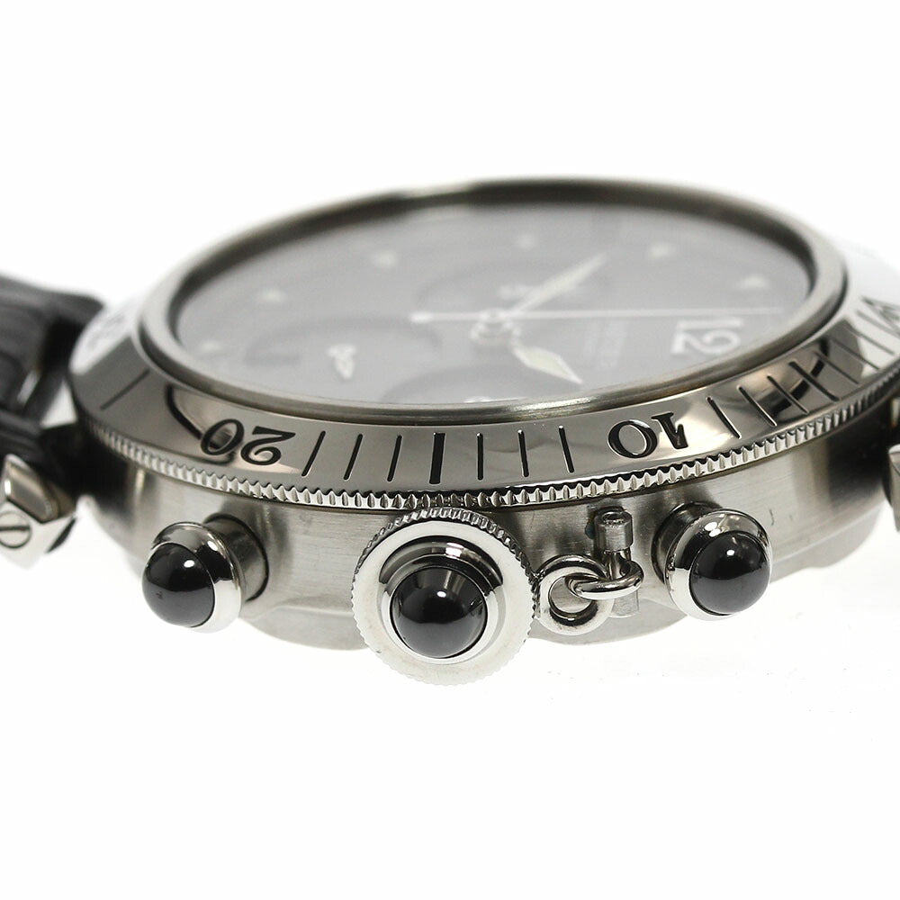 CARTIER W3107355 Pasha 38 Chronograph Date Automatic Men's Watch - Excellent Condition
