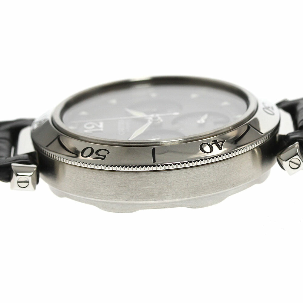 CARTIER W3107355 Pasha 38 Chronograph Date Automatic Men's Watch - Excellent Condition