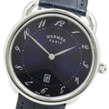 HERMES AR7Q.810 Arceau GM Date Quartz Men's Watch Excellent Condition with Inner Box and Warranty Card.