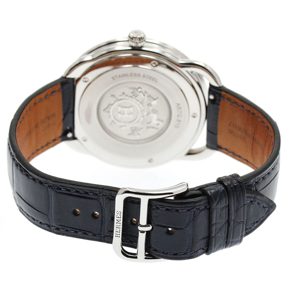 HERMES AR7Q.810 Arceau GM Date Quartz Men's Watch Excellent Condition with Inner Box and Warranty Card.