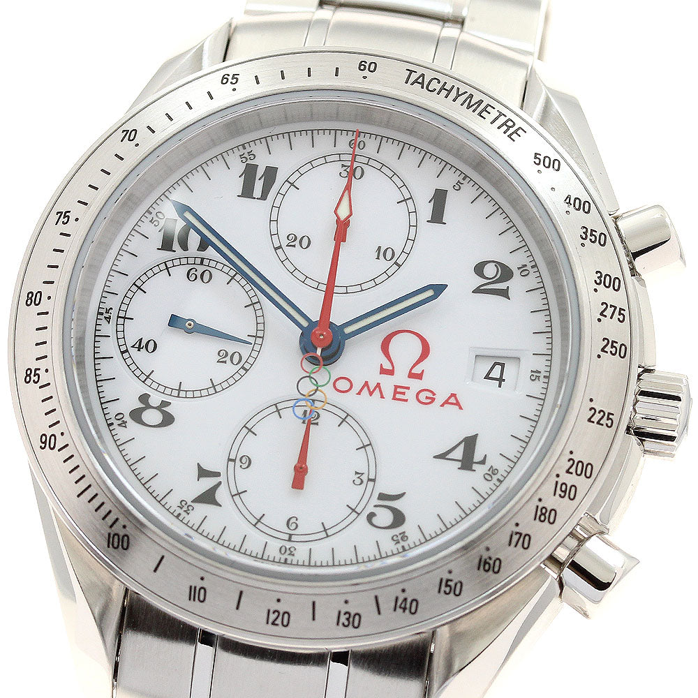 OMEGA 323.10.40.40.04.001 Speedmaster Olympic Chronograph Date Automatic Men's Watch (Good Condition)