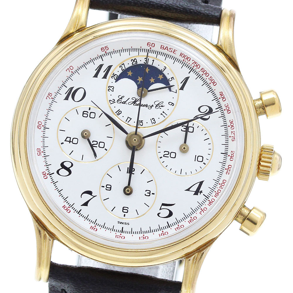 Heuer 188.205/1 Edward 125th Anniversary Moon Phase Chronograph Manual Winding Men's Watch