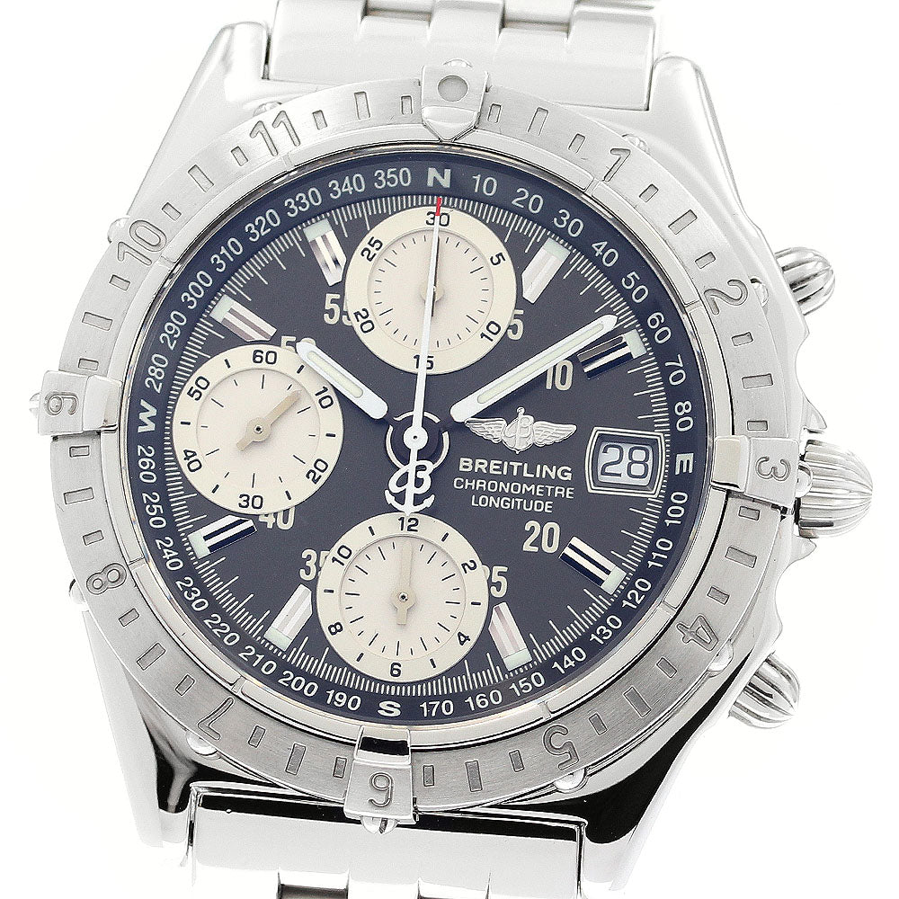 BREITLING A20348 Chronomat Longitude GMT Date Automatic Men's Watch Excellent Condition with Warranty.