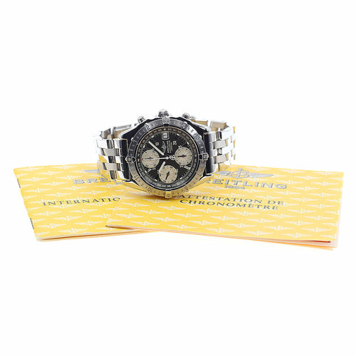 BREITLING A20348 Chronomat Longitude GMT Date Automatic Men's Watch Excellent Condition with Warranty.