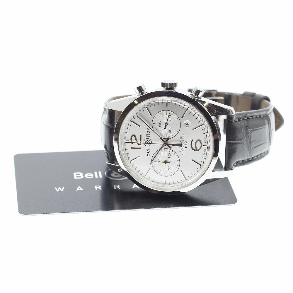 Bell & Ross BR126-94 Officer Chronograph Automatic Men's Watch with Warranty Card