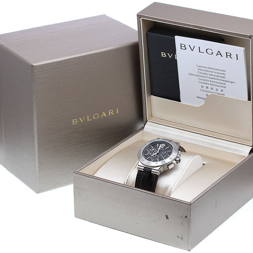 BVLGARI DG41SCH Diagono Velocissimo Chronograph Date Automatic Men's Watch with Box and Warranty Card