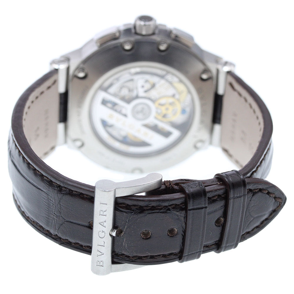 BVLGARI DG41SCH Diagono Velocissimo Chronograph Date Automatic Men's Watch with Box and Warranty Card