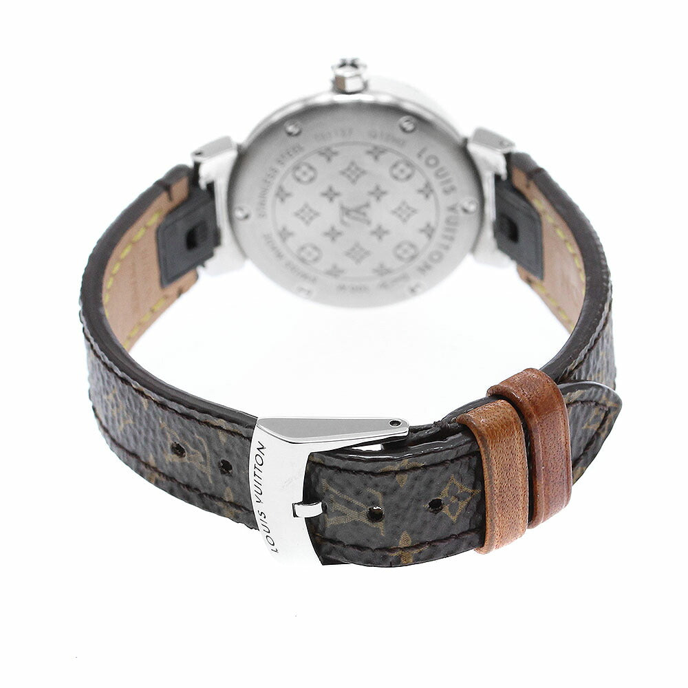 LOUIS VUITTON Q12M5 Tambour Diamond Quartz Women's Watch (Good Condition)